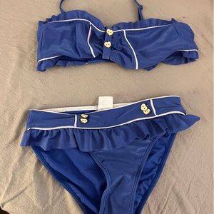 Blue and White bikini set girls